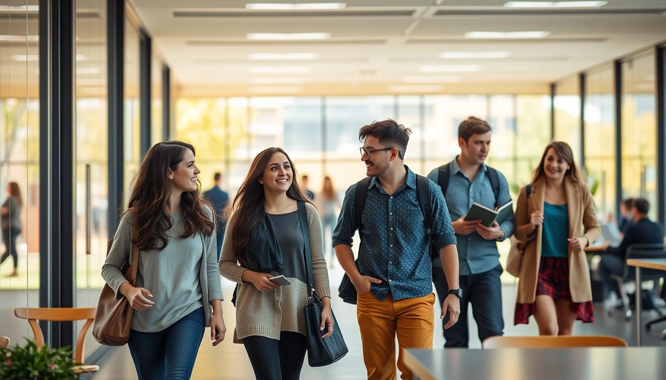 Students working in research laboratory